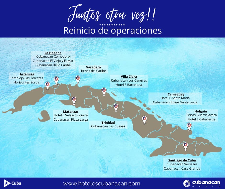 Estos son los hoteles de Cubanacan que reinician sus operaciones
