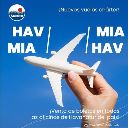 Agencia de Viajes Havanatur S.A. anunció nuevos vuelos charters Habana-Miami