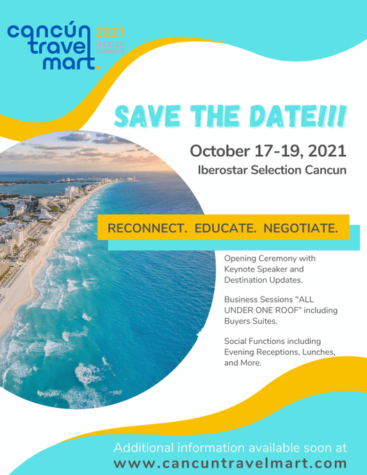 Organizadores del Cancún Travel Mart Summit 2021 anuncian que será presencial