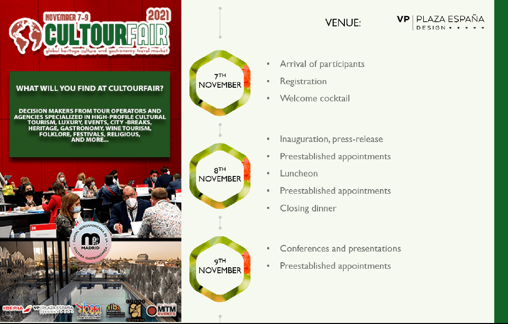 The Comunidad de Madrid, official sponsor of CULTOURFAIR 2021