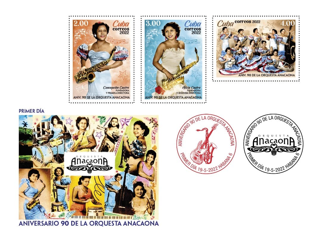 Nuova emissione postale celebra il 90° anniversario dell'Orchestra di Anacaona