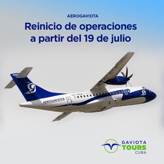 Cuban Aerogaviota announces resumption of flights in Cuba