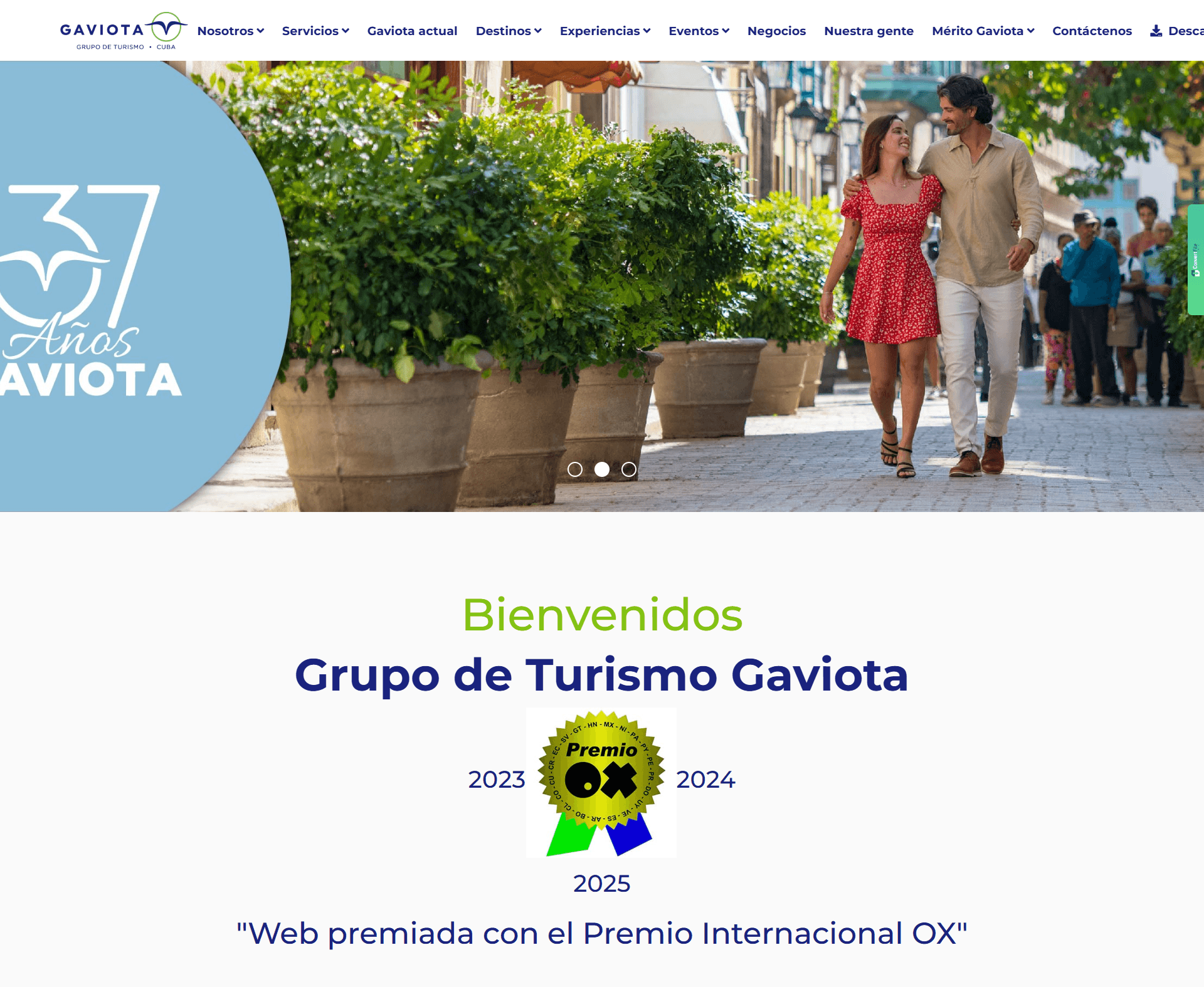Grupo de Turismo Gaviota presenta renovado sitio web