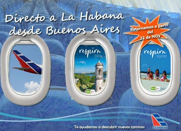 Cubana de Aviación Bue retoma vuelos a La Habana