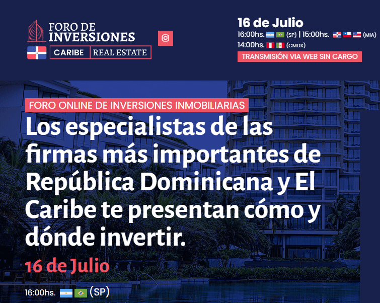Realizarán edición virtual del Foro de Inversiones Caribe este viernes en Dominicana