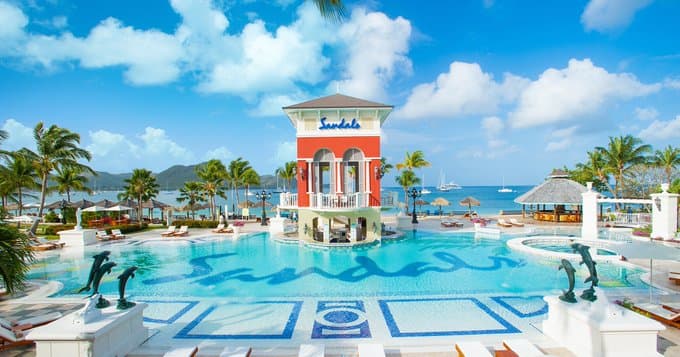 Sandals resorts and beaches resorts turn black friday caribbean “blue”