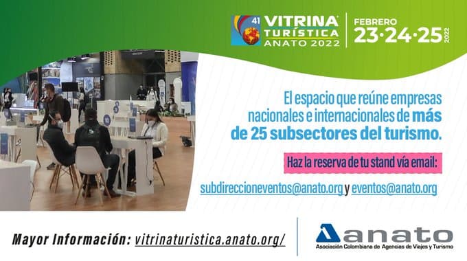 Vitrina Turística de ANATO se celebrará de manera presencial en febrero