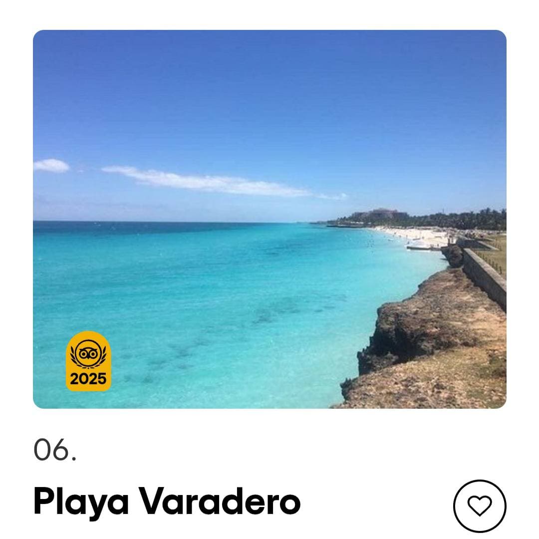 Varadero, nuevamente entre las mejores playas del mundo