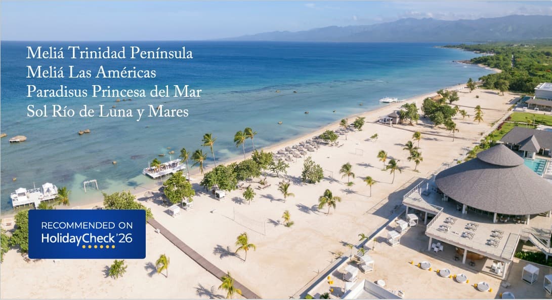 Cuatro hoteles Meliá Cuba reciben premios de HolidayCheck
