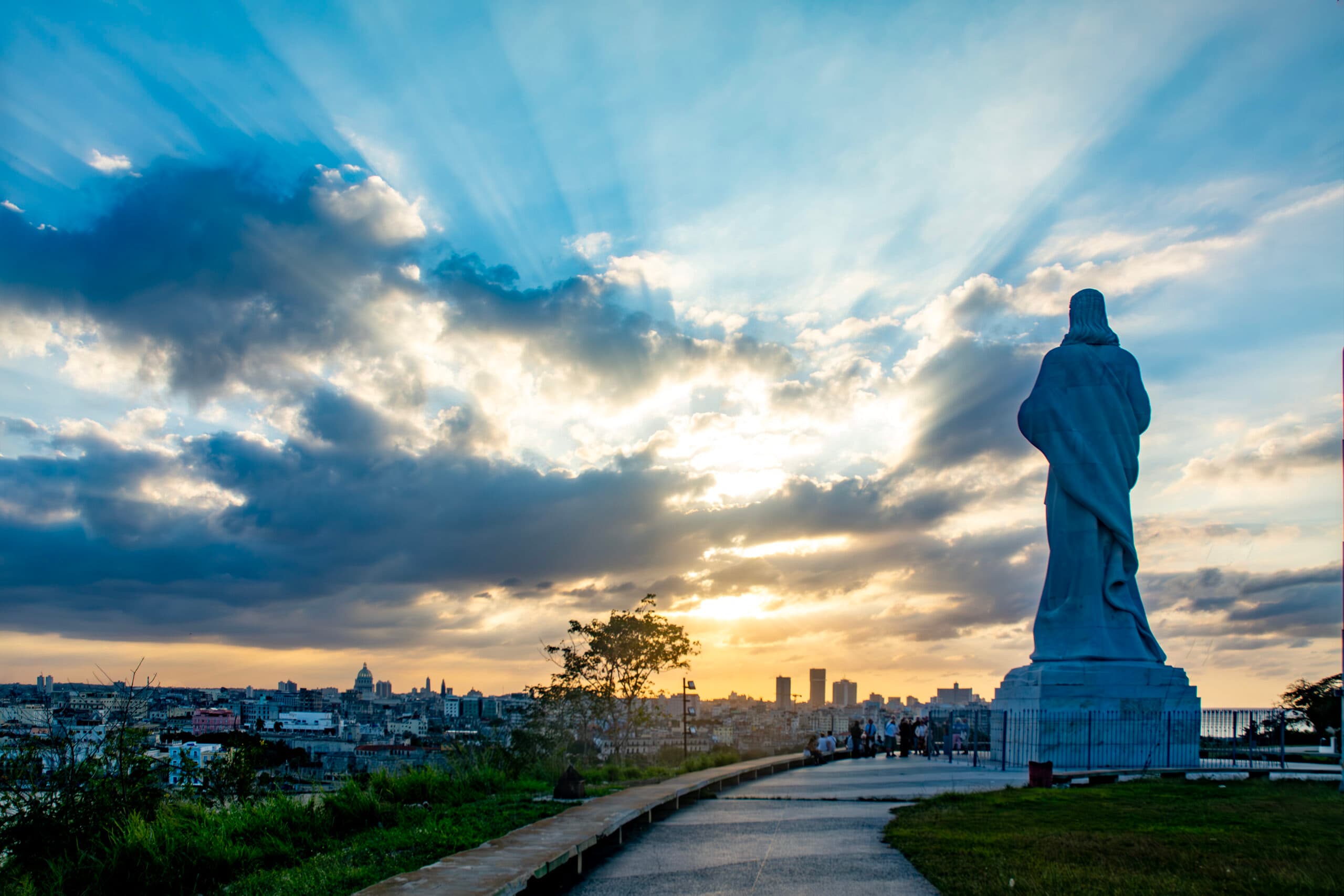 The Christ of Cuba, standing on a Havana hilltop