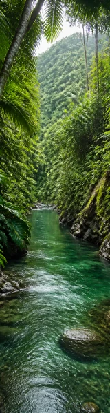 A rainforest river near Baracoa, Cuba