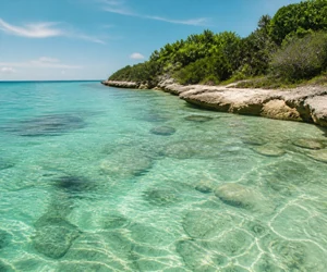 Clear coastal shallows at Maria la Gorda, Cuba