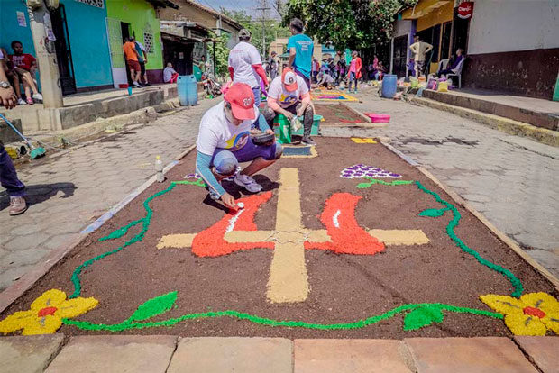 Arte y devoción en las alfombras pasionarias de Sutiaba